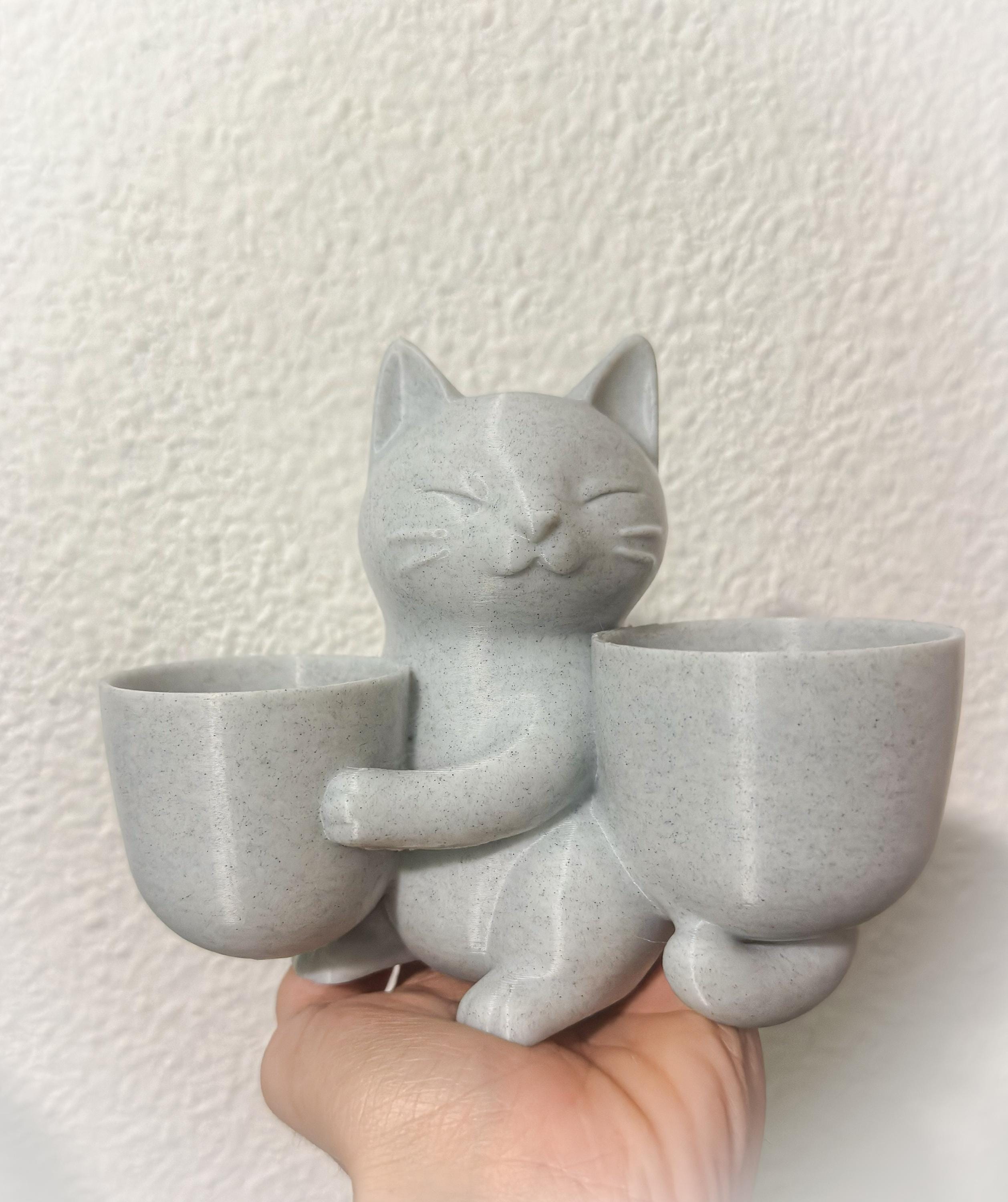 Macetero Gato Acabado Mármol | TAPNU