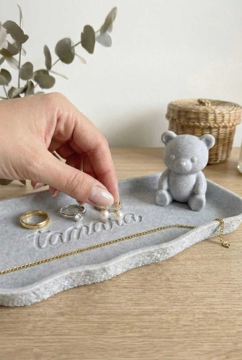 Bandeja joyero personalizada efecto mármol ✨ Opción de añadir nombre personalizado