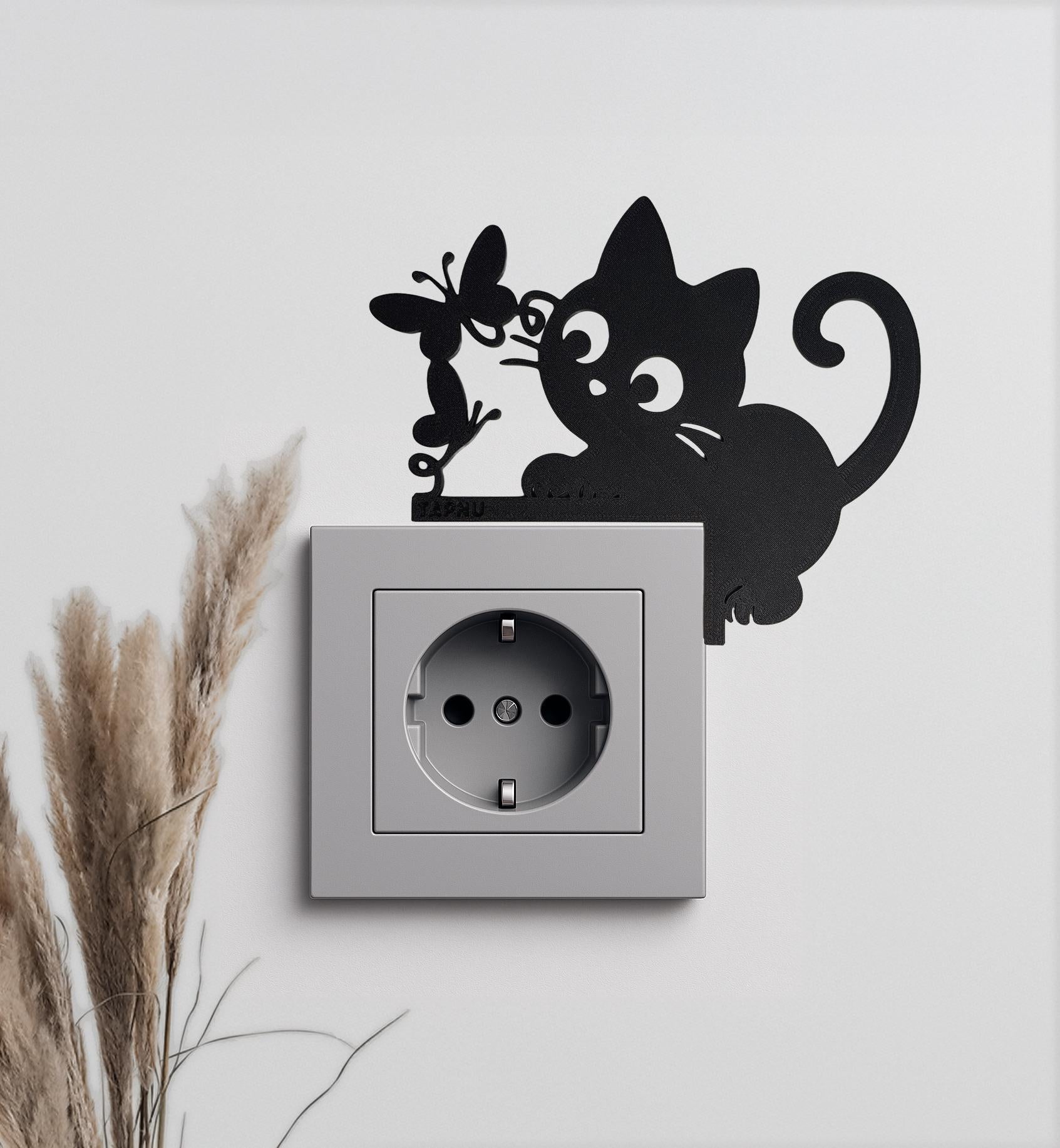 Gato decorativo para interruptor
