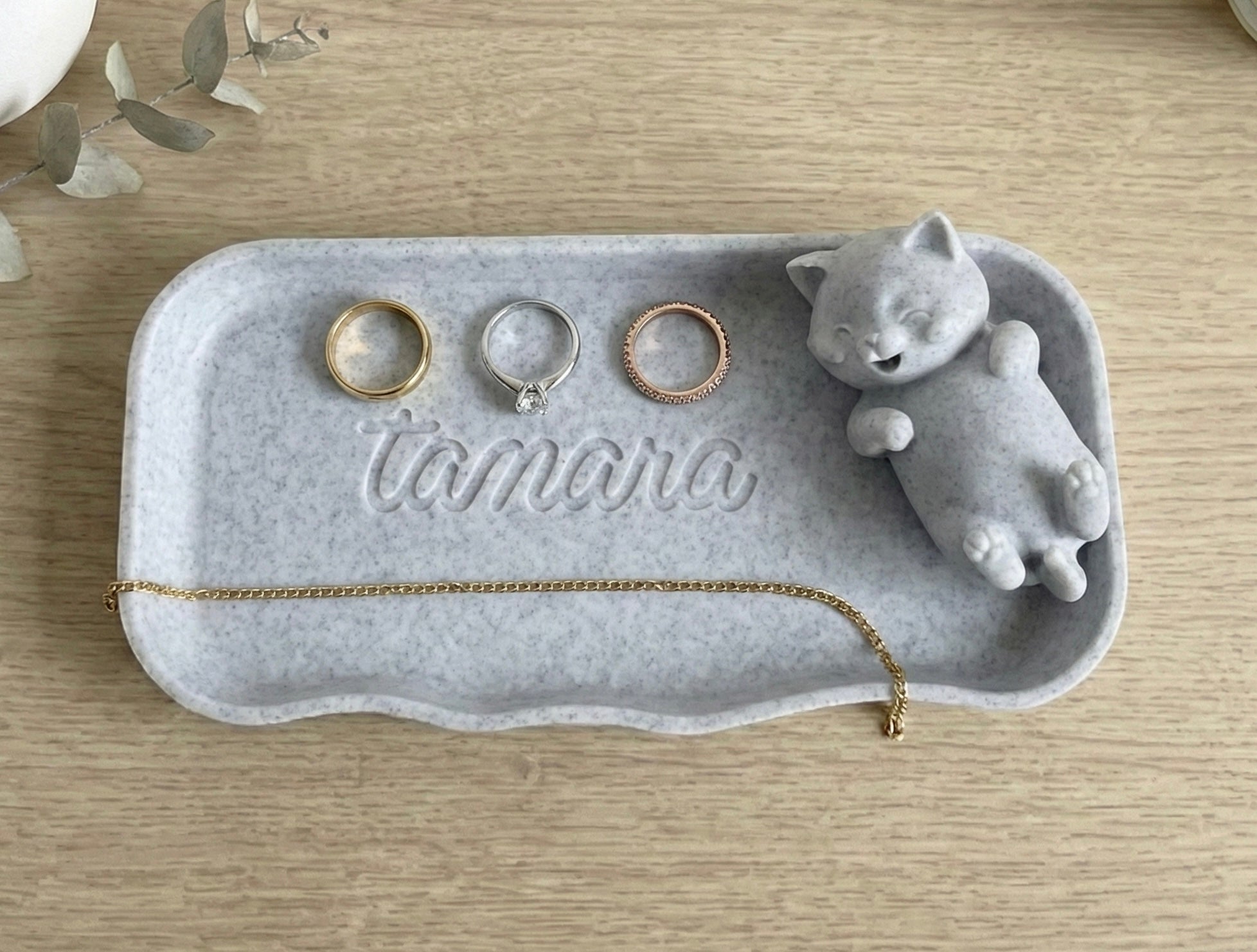 Bandeja joyero personalizada efecto mármol ✨ Opción de añadir nombre personalizado