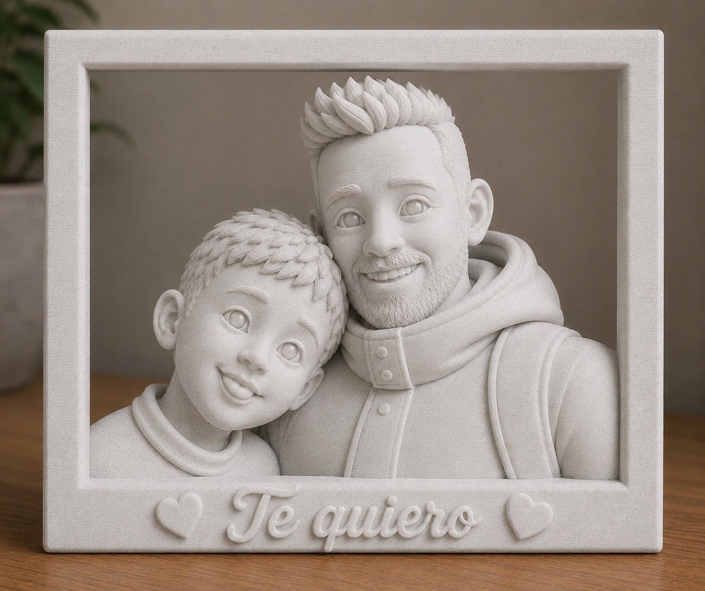 Retrato 3D Personalizado desde Foto con Marco